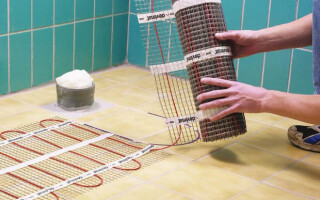 How to lay an electric underfloor heating under the tiles?
