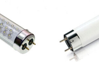 How do I replace a fluorescent lamp with an LED?