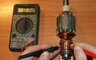 Checking of various electric motors with a multimeter