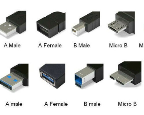 USB cable pinout diagram by color