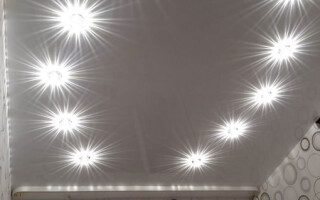 How to properly place spotlights on a suspended ceiling