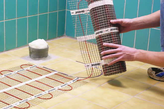 How to perform electric underfloor heating installation under a tile?