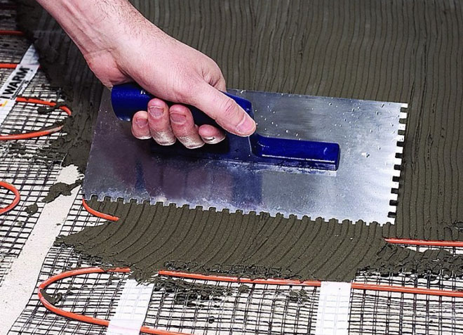 How to install electric underfloor heating under tile?