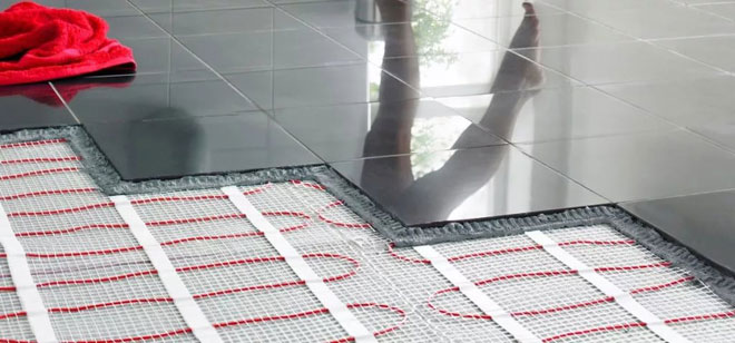 How to install electric underfloor heating under tile?