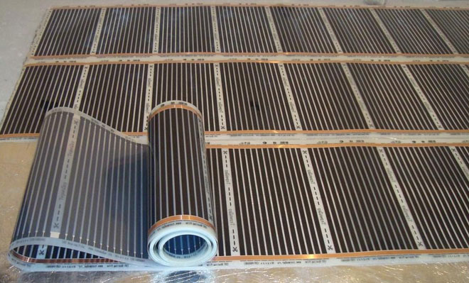 Infrared film floor heating