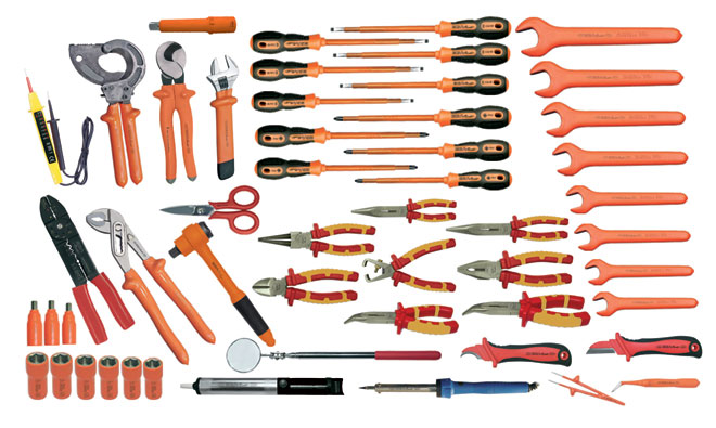 Universal tool kit for electrician - assembling an electrician's suitcase
