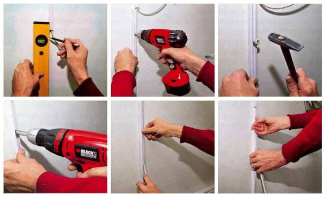 How to secure power cable wires to the wall - all the ways