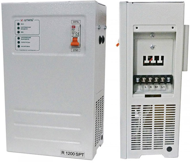 How to choose a voltage regulator for gas heating boiler in the network of 220 V?