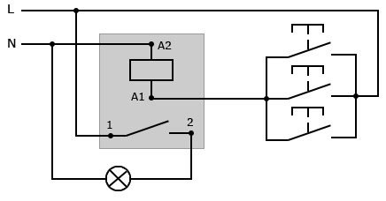 What is an impulse relay - wiring diagram for lighting control