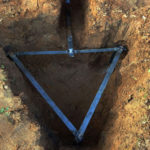 Making an open retro wiring with his hands