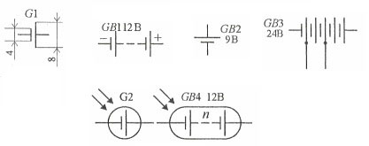 How are elements in electrical schemes marked conventionally?