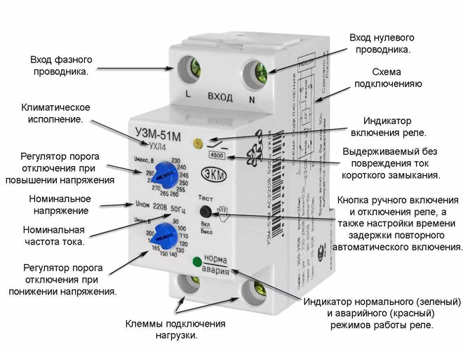 What is UZM 51M in electrics - characteristics, connection diagram
