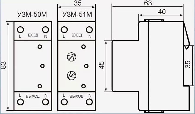 What is UZM 51M in electrics - characteristics, wiring diagram
