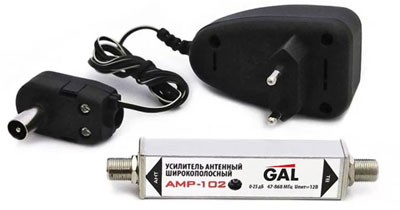 How do I amplify the signal from the TV antenna?