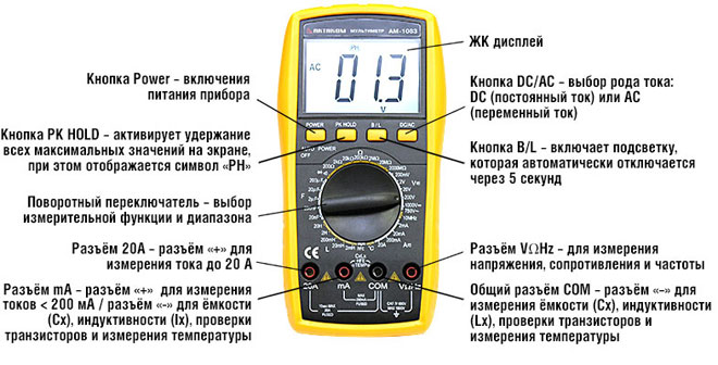How to use a multimeter - measuring voltage, current and resistance