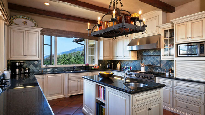 Decorative lighting in the kitchen. 