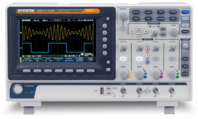 GW Instek GDS-71104B digital storage oscilloscope. 