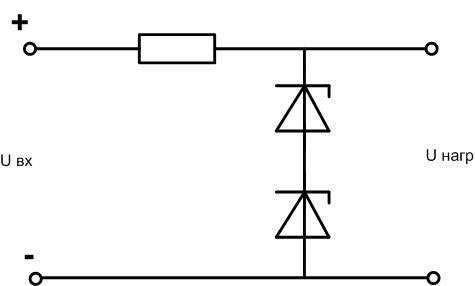 Connection diagram of two regulators in series. 