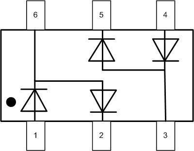 Diagram of BAV99S diode assembly. 