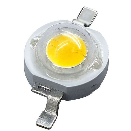 Exterior view of a light-emitting diode. 