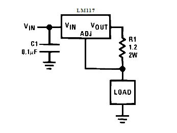 Current regulator circuit on the LM317. 