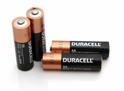 Appearance of AA finger cell batteries. 