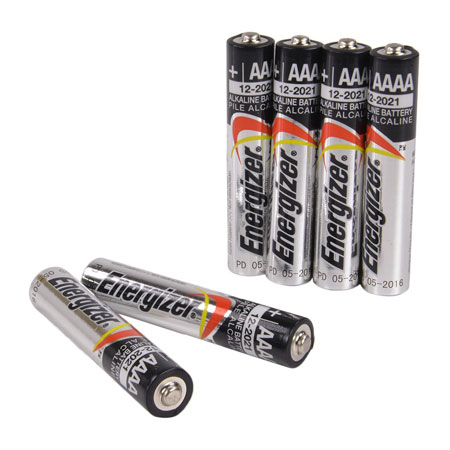 The appearance of Energizer AAAA batteries. 