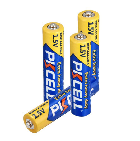 AAA 1.5V salt batteries. 