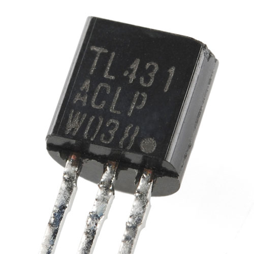 The external appearance of the TL431 chip. 