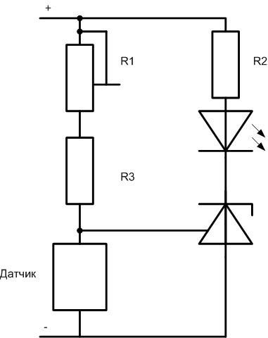 The switching circuit of the TL431 chip - comparator. 