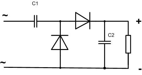 Voltage doubling rectifier circuit. 
