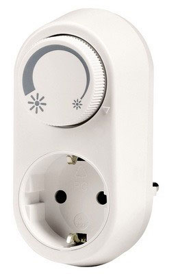 The appearance of a portable dimmer. 