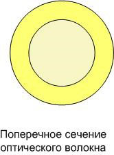 Fiber optic cross section. 