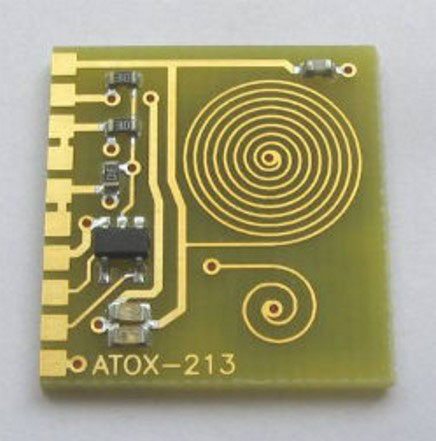 Printed coil inductance. 