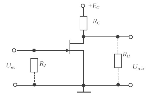 Switching scheme for a field effect transistor with a common source. 